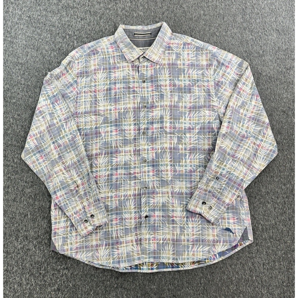 Tommy Bahama Coastline Cord Shirt Corduroy Tropical Aloha Beach Mens XL